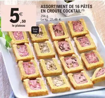 Assortiment de 16 pâtes en croûte cocktail