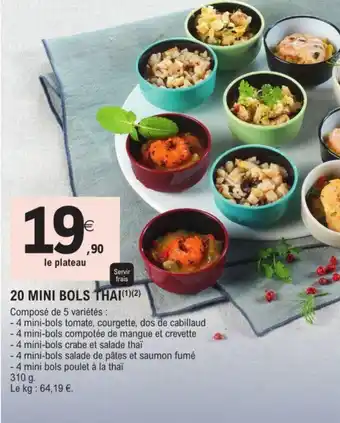 E.Leclerc 20 mini bols thai offre