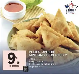 E.Leclerc Plateau apéritif mini samoussas bœuf offre