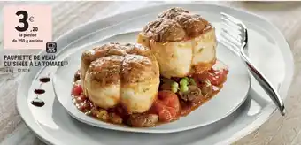 Paupiette de veau cuisinée à la tomate