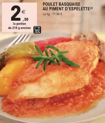 E.Leclerc Poulet basquaise au piment d'espelette offre