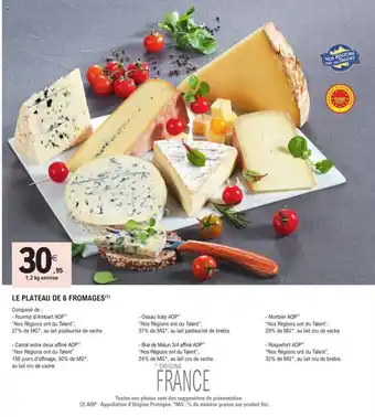 Le plateau de 6 fromages