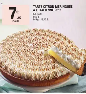 Tarte citron meringuée à l'italienne