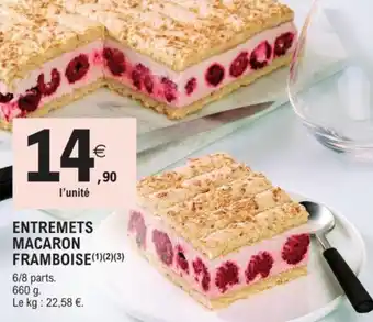 Entremets macaron framboise