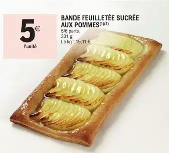 E.Leclerc Bande feuilletée sucrée aux pommes offre