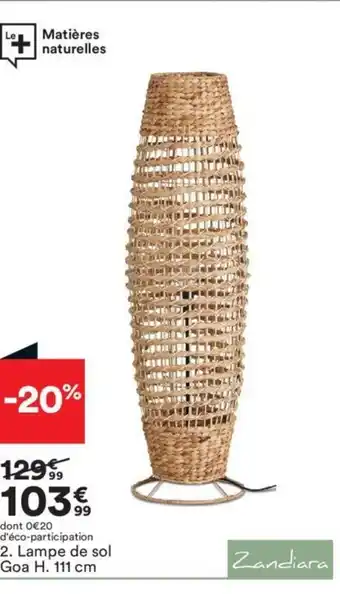 BUT Lampe de sol goa H. 111 cm offre