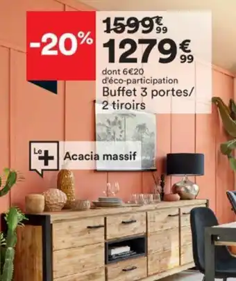 BUT Buffet 3 portes/2 tiroirs offre