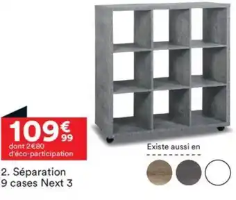 BUT Séparation 9 cases Next 3 offre