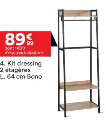 BUT Kit dressing 2 ètagères L. 64 cm Bono offre