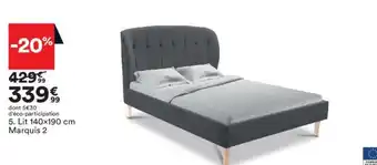 BUT Lit 140x190 cm Marquis 2 offre