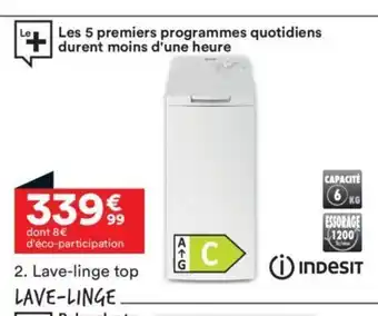 BUT Lave-linge top offre