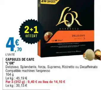 Capsules De Cafe L'Or