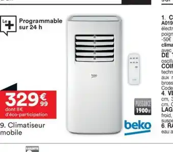 BUT Beko climatiseur mobile offre