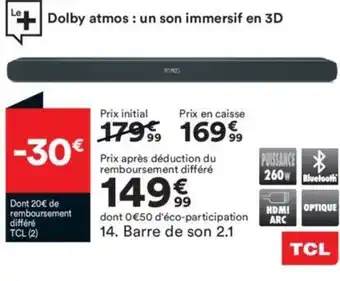 BUT Barre de son 2.1 offre