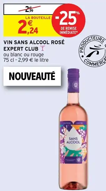Intermarché Hyper Vin Sans Alcool Rosé Expert Club offre