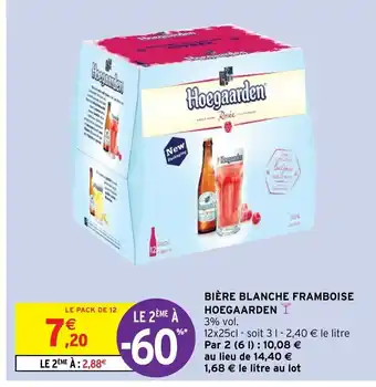 Intermarché Hyper Bière Blanche Framboise Hoegaarden offre