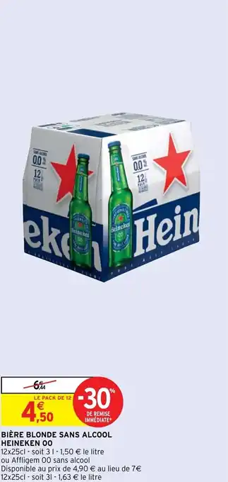 Intermarché Hyper Bière Blonde Sans Alcool Heineken OO offre