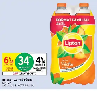 Intermarché Hyper Boisson Au Thé Pêche Lipton offre