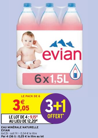Intermarché Hyper Eau Minérale Naturelle Evian offre
