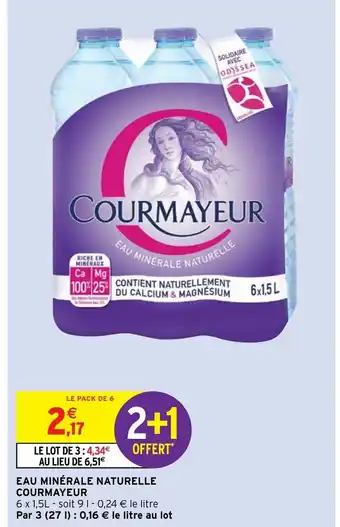Intermarché Hyper Eau Minérale Naturelle Courmayeur offre