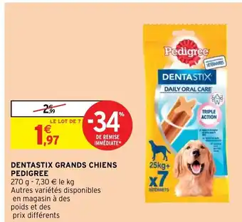 Intermarché Hyper Dentastix Grands Chiens Pedigree offre