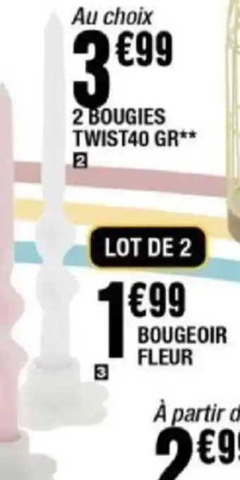 La Foir'Fouille 2 bougies twist 40gr offre