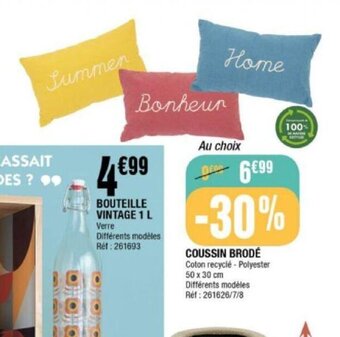 La Foir'Fouille Coussin brode offre