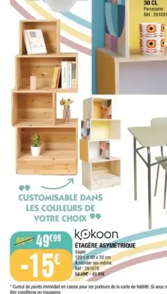 La Foir'Fouille Étagère asymétrique offre