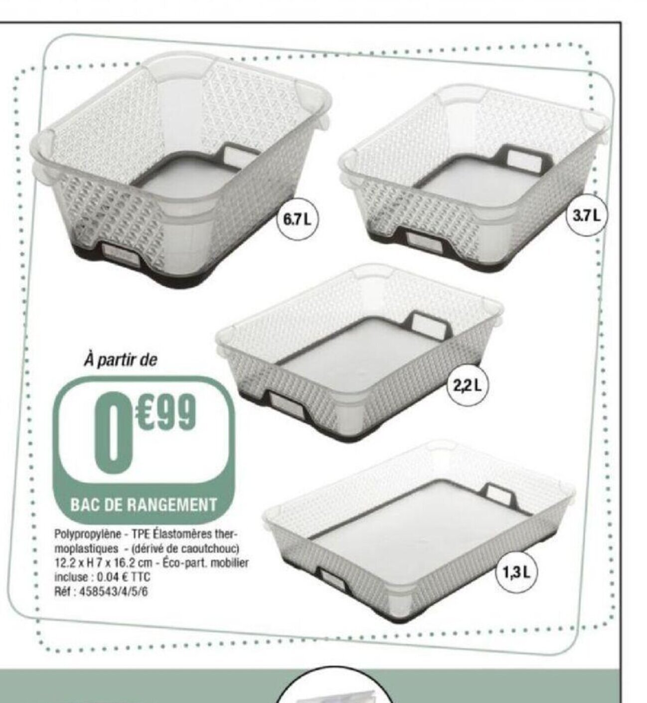 Promo Bac de rangement chez La Foir'Fouille