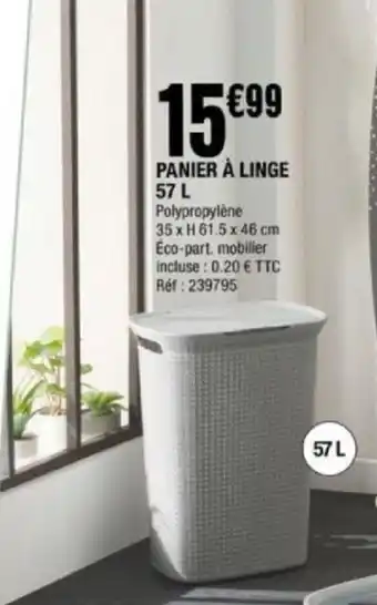 La Foir'Fouille Panier a linge 57L offre