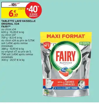 Intermarché Hyper Tablette Lave-Vaisselle Original offre