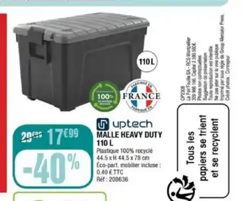 La Foir'Fouille Malle heavy duty 110L offre
