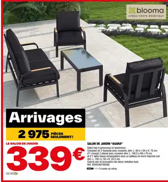 Brico Dépôt Salon de jardin asara offre
