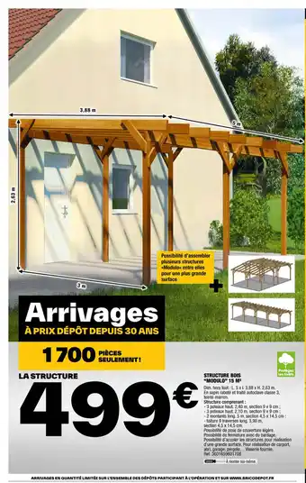 Brico Dépôt Structure bois modulo offre