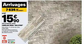 Brico Dépôt Carrelage mural wallstone offre