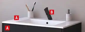 Brico Dépôt Ensemble meuble +vasque +miroir lyra 80cm offre