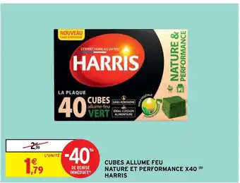 Intermarché Hyper Cubes Allume Feu Nature et Performance X40 offre