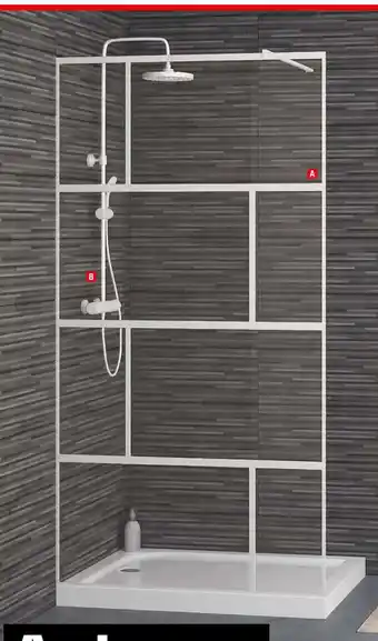 Brico Dépôt Paroi de douche walk in 120cm avec cadre blanc laque offre