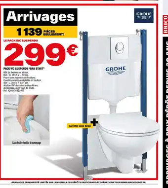 Brico Dépôt Pack wc suspendu bau start offre