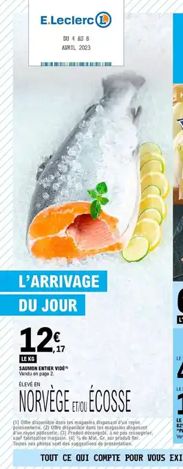 E.Leclerc Saumon entier vide offre