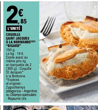 E.Leclerc Coquille saint jacques a la normande bigard offre
