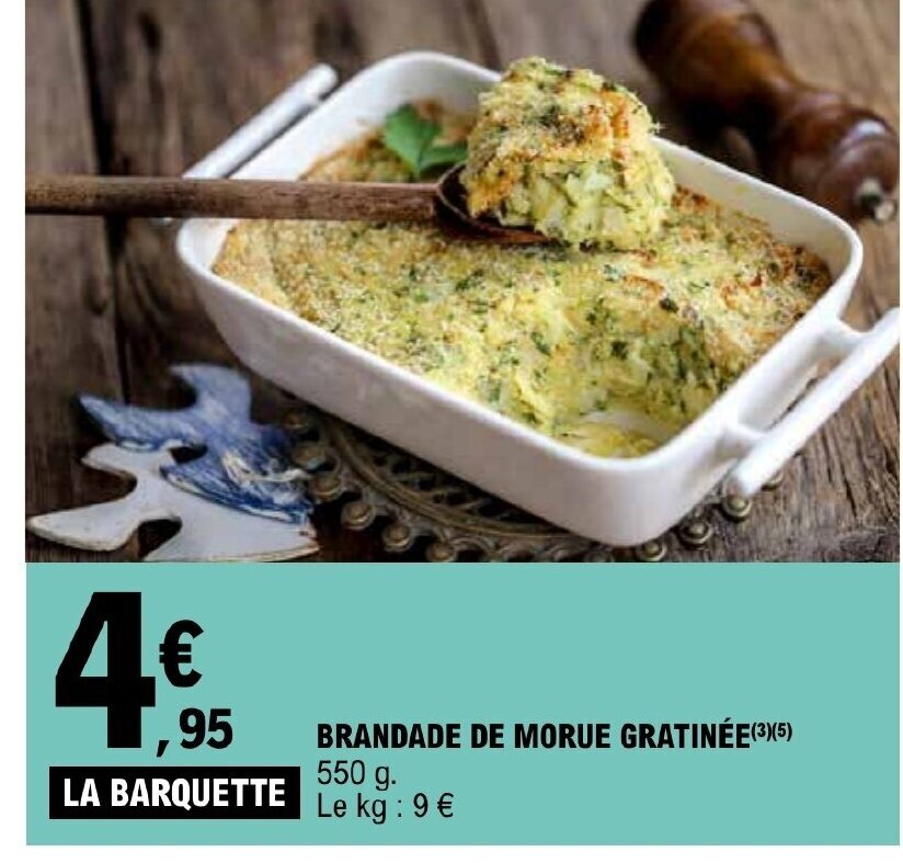 Promo Brandade de morue gratinee chez E.Leclerc