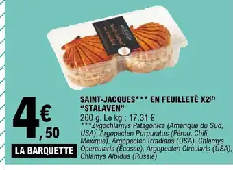 E.Leclerc Saint jacques en feuillete x2 stalaven offre