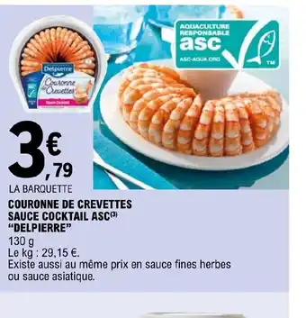 E.Leclerc Couronne de crevettes sauce cocktail asc delpierre offre