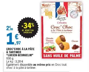 E.Leclerc Croc'Choc à la pâte à tartiner Lucien Georgelin offre