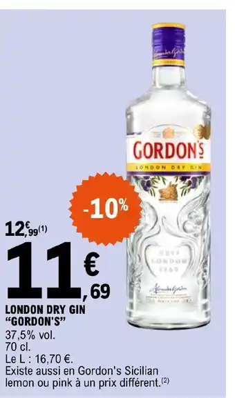 E.Leclerc London Dry Gin "Gordon's" offre