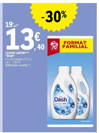 E.Leclerc Lessive Liquide 'Dash" offre