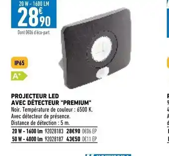 Brico Cash Projecteur LED Avec Détecteur "Premium" offre