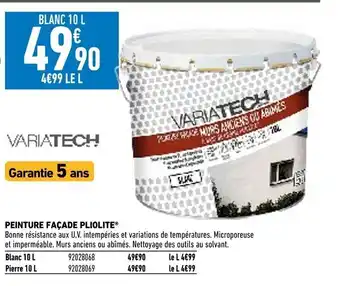 Brico Cash Peinture Facade Pliolite* offre