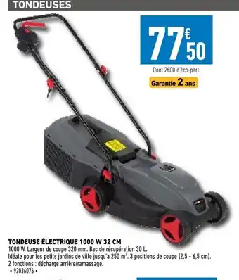 Brico Cash Tondeuse électrique 1000 w 32 cm offre
